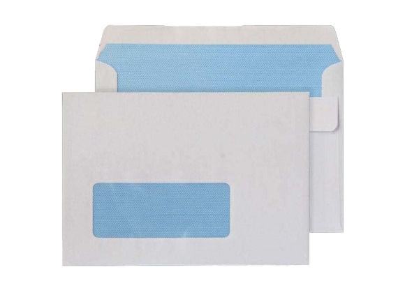 C6 White Envelope With Window - Self Seal - Wallet - 90gsm